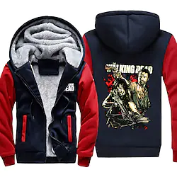 Inspired by The Walking Dead Rick Grimes Hoodie Anime Outerwear Anime Graphic Outerwear For Men's Women's Unisex Adults' Hot Stamping 100% Polyester Casual Daily Lightinthebox