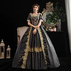Princess Shakespeare Plus Size Gothic Rococo Vintage Inspired Medieval Cocktail Dress Vintage Dress Dress Party Costume Masquerade Women's Costume Vintage Cosplay Party Masquerade Wedding Party Lightinthebox