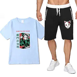 Inspired by Demon Slayer: Kimetsu no Yaiba Kamado Tanjiro Outfits Cartoon Manga Anime Harajuku Graphic Kawaii Shorts For Men's Women's Unisex Adults' Hot Stamping 100% Polyester Lightinthebox
