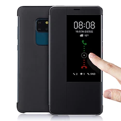 Window View Smart Leather Flip Case For Huawei P40 P30 Pro Mate 40 30 Pro Mate 20 10 Pro Mate 20X Nova Function Phone Cover Lightinthebox