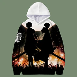 Inspired by Attack on Titan levi ackerman Hoodie Cartoon Manga Anime Harajuku Graphic Kawaii Hoodie For Men's Women's Unisex Adults' 3D Print 100% Polyester Lightinthebox