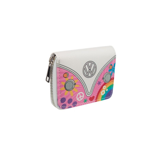 Volkswagen VW T1 Camper Bus Summer Love Zip Around Small Wallet Purse