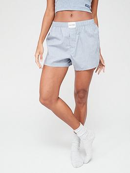 Calvin Klein Pure Cotton Lounge Boxer Short - Grey, Grey, Size M, Women