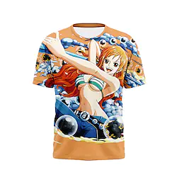 Inspired by One Piece Cosplay Cartoon Manga Back To School Print Harajuku Graphic Kawaii T-shirt For Men's Women's Adults' 3D Print 100% Polyester Lightinthebox