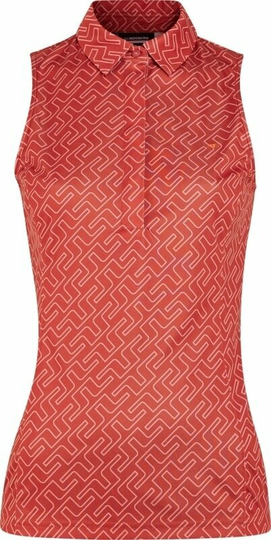 J.Lindeberg Dena Print Sleeveless Golf Top Faded Rose Bridge Monogram S