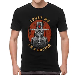 Inspired by Black Death Plague Doctor T-shirt Cartoon Manga Anime Classic Street Style T-shirt For Men's Women's Unisex Adults' Hot Stamping 100% Polyester Lightinthebox