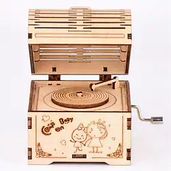 3D Wooden Puzzle Music Box DIY Model Treasure Box Kits Jewelry Gift for Adults and Teens Christmas/Birthday Gift Lightinthebox