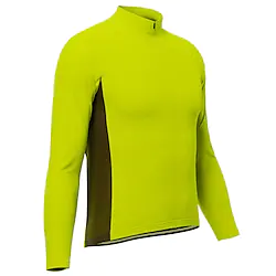 21Grams Men's Cycling Jersey Long Sleeve Bike Jersey Top with 3 Rear Pockets Mountain Bike MTB Road Bike Cycling Breathable Quick Dry Moisture Wicking Reflective Strips Yellow Dark Green Orange Color Lightinthebox