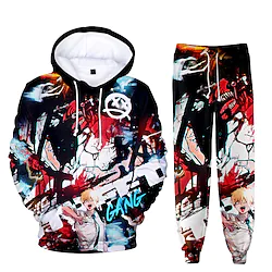 Inspired by Chainsaw Man Denji Pants Outfits Hoodie Anime Front Pocket Graphic Pants For Men's Women's Unisex Adults' 3D Print 100% Polyester Lightinthebox