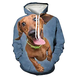 Inspired by Animal Dog Puppy Hoodie Cartoon Manga Anime Front Pocket Graphic Hoodie For Men's Women's Unisex Adults' 3D Print 100% Polyester Lightinthebox