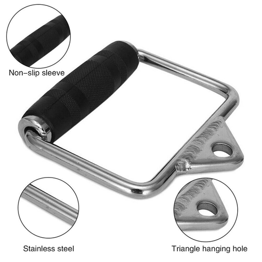 Kabalo Single Stirrup Cable Attachment Handle Seated Row Multi Gym Pull Down Bar Grip
