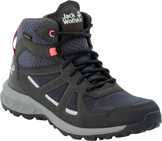 Jack Wolfskin Womens Outdoor Shoes Woodland 2 Texapore Mid W Dark Blue/Pink 42,5