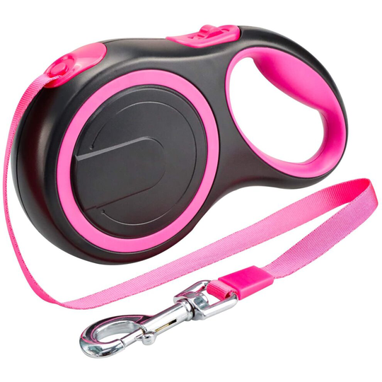 (Pink, 50KG) Retractable Dog Lead, Tangle Free Extendable