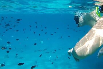 Blue Lagoon snorkeling tour. Boat from latchi harbour. Free Snorkels available