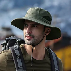 Hiking Hat Sun Hat for Men/Women, Sun Protection Wide Brim Bucket Hat Waterproof Breathable Packable Boonie Hat for Fishing Camping Hiking Lightinthebox