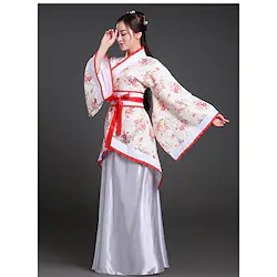 Women's Girls' Antique Outfits Classic Style Classic Timeless Elegant Luxurious Chinese Style Chinese Red High Quality Hanfu Chinese Palace Style Hanfu For Polyester / Cotton Blend Costume Lightinthebox