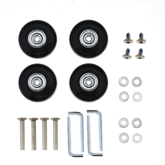 2 Pairs Luggage Suitcase Replacement Wheels Axles Rubber Deluxe Repair OD 45mm