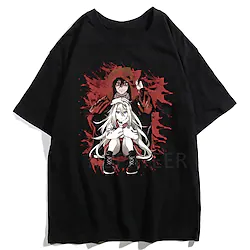 Inspired by Angels of Death Cosplay Cartoon Manga Back To School Print Harajuku Graphic Kawaii T-shirt For Men's Women's Adults' Hot Stamping Polyester / Cotton Blend Lightinthebox