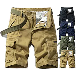 Men's Hiking Cargo Shorts Tactical Shorts Military Summer Outdoor 10 Ripstop Breathable Quick Dry Multi Pockets Shorts Black Green Cotton Hunting Fishing Climbing 28 29 30 31 32 Lightinthebox