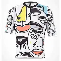 21Grams Men's Cycling Jersey Short Sleeve Bike Top with 3 Rear Pockets Mountain Bike MTB Road Bike Cycling Breathable Quick Dry Moisture Wicking Reflective Strips Black White Yellow Graphic Spandex Lightinthebox