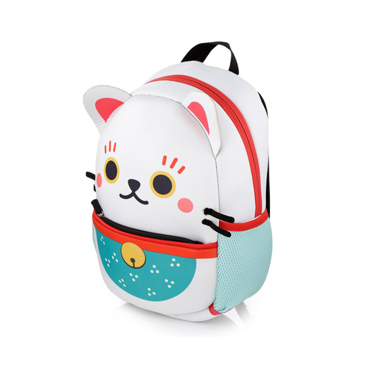 Kids School Neoprene Rucksack/Backpack - Maneki Neko Lucky Cat