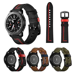 22mm Leather Watch Band for Samsung Galaxy Watch 3 45mm / Galaxy Watch 46mm / Gear S3 Classic / Gear S3 Frontier Replaceable Bracelet Wrist Strap Wristband Lightinthebox