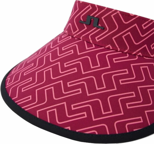 J.Lindeberg Alba Golf Print Big Visor Hot Pink Bridge Monogram