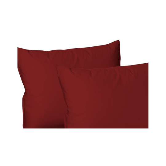 (4x Polycottn Pillowcases (Red)) 4x Pillowcases Luxury Fine Quality Poly Cotton Housewife Bed Room Pillow Covers Available in 20 colours