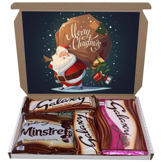 (Christmas - 5) Christmas Galaxy Chocolate Sweet Gift Hamper Box