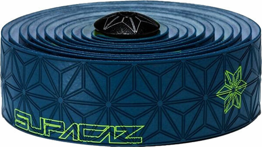 Supacaz Super Sticky Kush Neon Yellow Print on Slate Blue