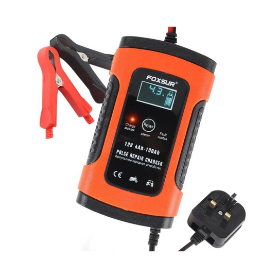 Car Battery Charger 12V Automobile Motorcycle Intelligent Pulse Repair
