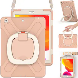 Tablet Case Cover For iPad 9/8/7 Case Shockproof Protective Boys Girls Silicone Case with Screen Protector Pencil Holder Pencil Cap Holder Shoulder Strap Handle Grip Stand for iPad 10.2 Inch 9th/8th/7th Gen Case Lightinthebox