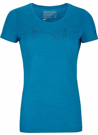 Ortovox 120 Cool Tec Wool Wash T-Shirt W Heritage Blue M