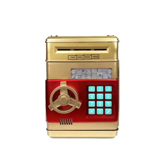 (Gold) Electronic Piggy Bank Password Safe Money Saving Box Kids