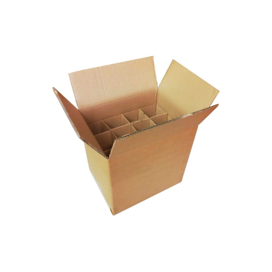 (5x) 12 Wine Bottle Cardboard Storage Box