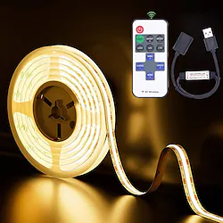 USB COB LED Strip Lights 5V 1-4m Dimmable 300led / m CRI85 with RF Remote Controller TV backlight Flexible Tape Lamp Under the Cabinet for DIY Lighting in Bedrooms Kitchens and Homes Lightinthebox