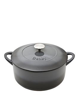 Denby Halo 26Cm Cast Iron Round Casserole Pot