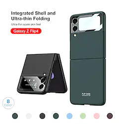Phone Case For Samsung Galaxy Flip Z Flip 4 Bumper Frame Full Body Protective Four Corners Drop Resistance Solid Colored TPU Lightinthebox