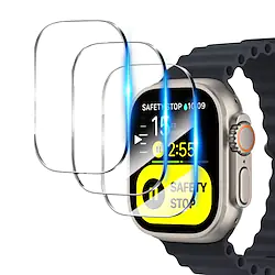 3 Pack Screen Protector for Apple Watch Ultra 49mm (2022)Tempered Glass Screen Protector for iWatch Ultra 49mmAnti ScratchBubble FreeFull CoverageUltra Lightinthebox