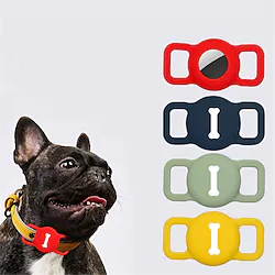 Phone Case For Apple AirTag Airtag Dog Collar AirTag Anti-lost Locator Tracker Solid Colored Silicone Lightinthebox