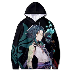 Inspired by Genshin Impact Xiao Cartoon Manga Back To School Anime Harajuku Graphic Kawaii Hoodie For Men's Women's Couple's Adults' 3D Print Terylene Lightinthebox