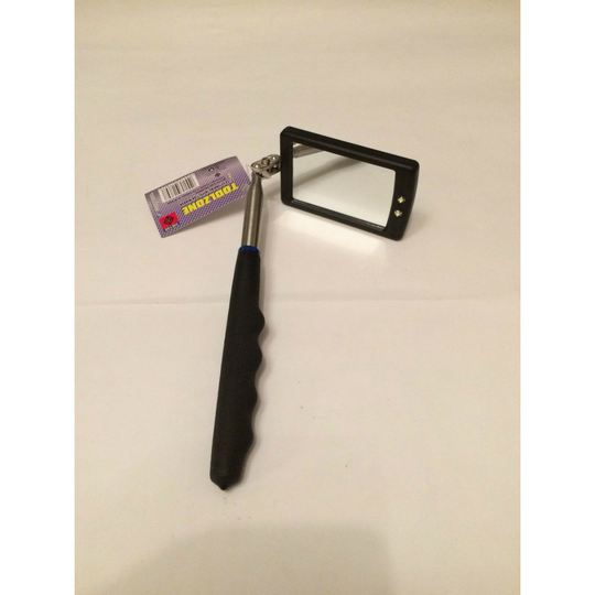 2 LED light Extending Telescopic Inspection Work Mirror with Grip Handle