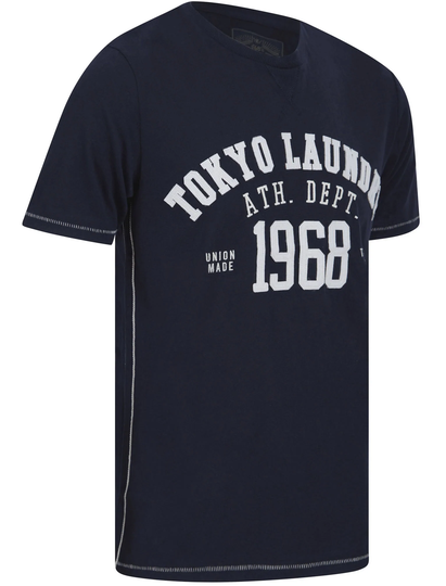T-Shirts Larker Motif Cotton Jersey T-Shirt In Sky Captain Navy - Tokyo Laundry / S - Tokyo Laundry