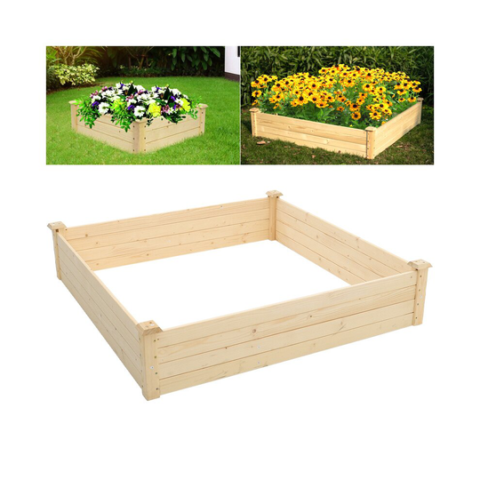 (122*122*25.5cm) Garden Wooden Flower Planter Box Flower Basket