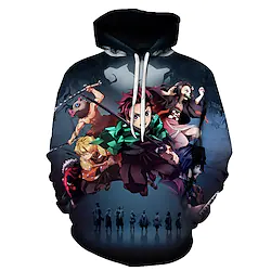 Inspired by Demon Slayer: Kimetsu no Yaiba Kamado Nezuko Agatsuma Zenitsu Tomioka Giyuu Hoodie Cartoon Manga Anime Harajuku Graphic Kawaii Hoodie For Men's Women's Unisex Adults' 3D Print 100 Lightinthebox