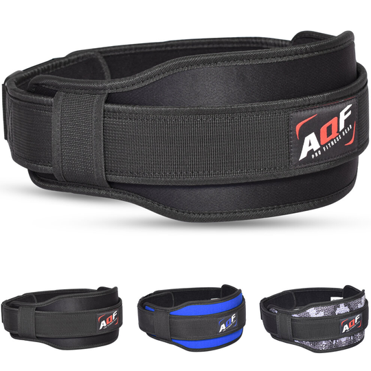 (Black, XS) AQF Weight Lifting 5.5" Neoprene Lumbar Belt