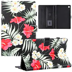 Tablet Case Cover For Lenovo Tab M10 HD M10 FHD Plus Card Holder with Stand Magnetic Auto Sleep/Wake Graphic Patterned Flower PU Leather Lightinthebox