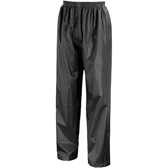 (Black, XL) Men Waterproof Over Elastic Waist Rainwear Trouser