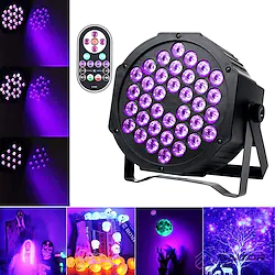 Paint Blacklight Party 36 UV LED Par Light Flash Strobe Disco Lamp Dmx Stage Lighting Effect Violet Light Projector Spotlight Lightinthebox