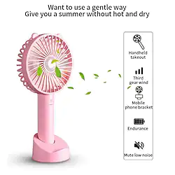OTOLAMPARA USB Rechargeable Mini Handheld Fan Outdoor Mini Creative Desktop Office Mute Charging Portable Handheld Fan Mini USB Fan Lightinthebox